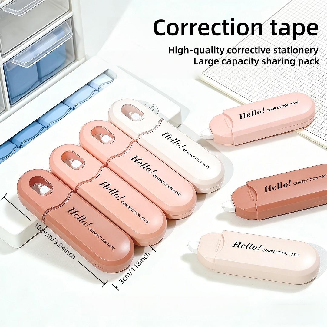 6pcs Large Capacity Style Correction Tape, Fashionable and Affordable, Multiple Colors Available, Ideal for Exams and Office Use