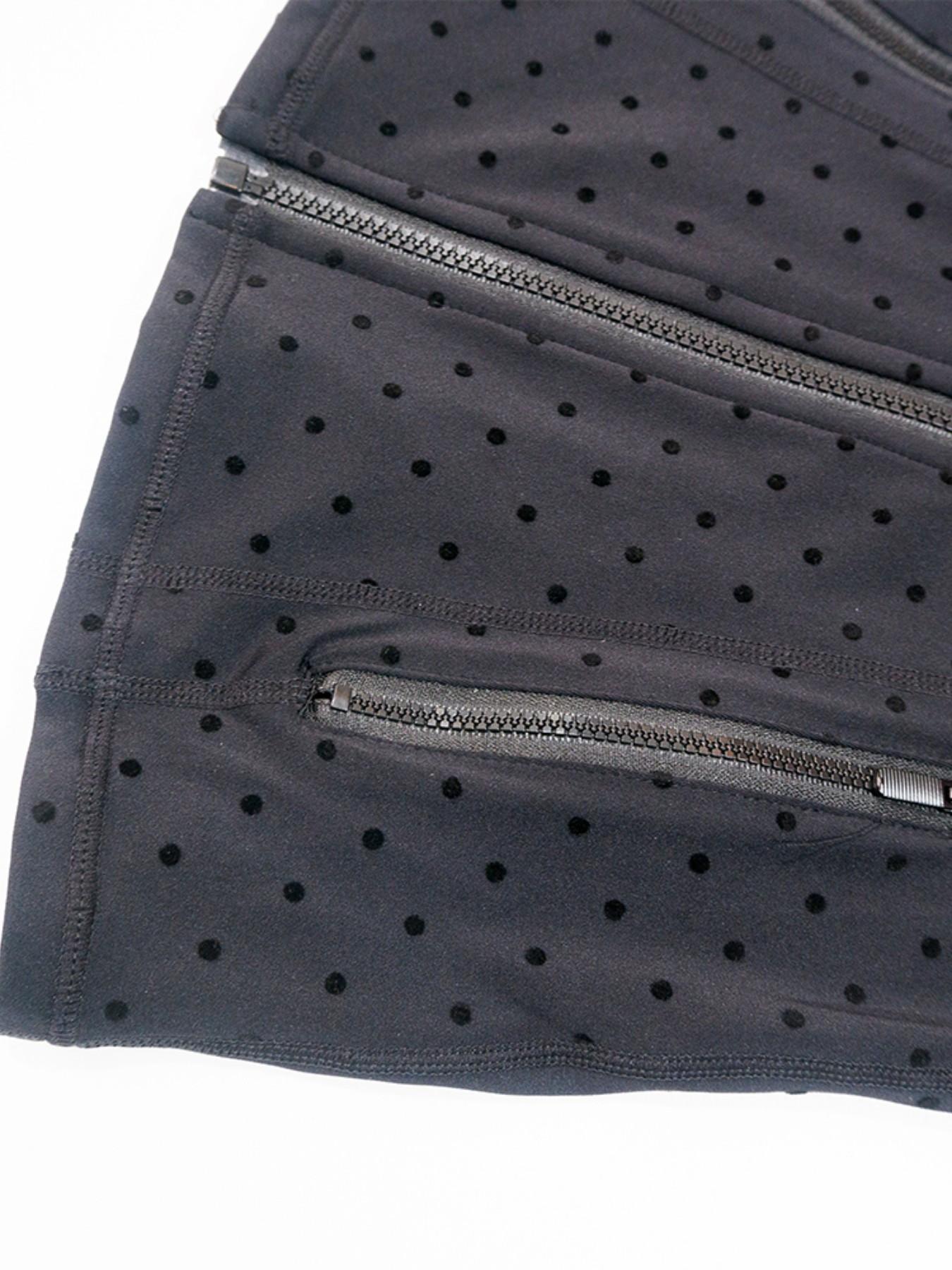 New Plush Polka Dot Jacket, Slim Fit Stand Collar Long Sleeve Sport Coat, Stylish Quick-Dry Breathable Outerwear