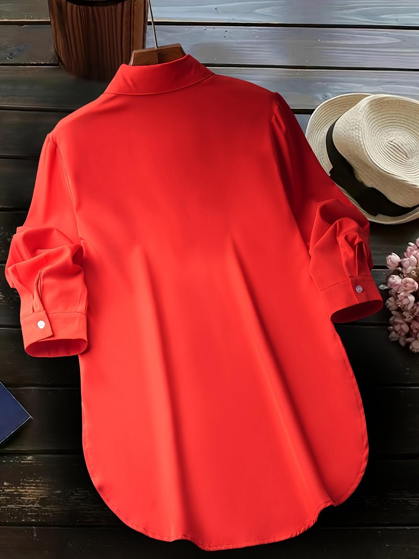 Women's casual and stylish shirt, Blouse, women's top, all-season commuting, versatile