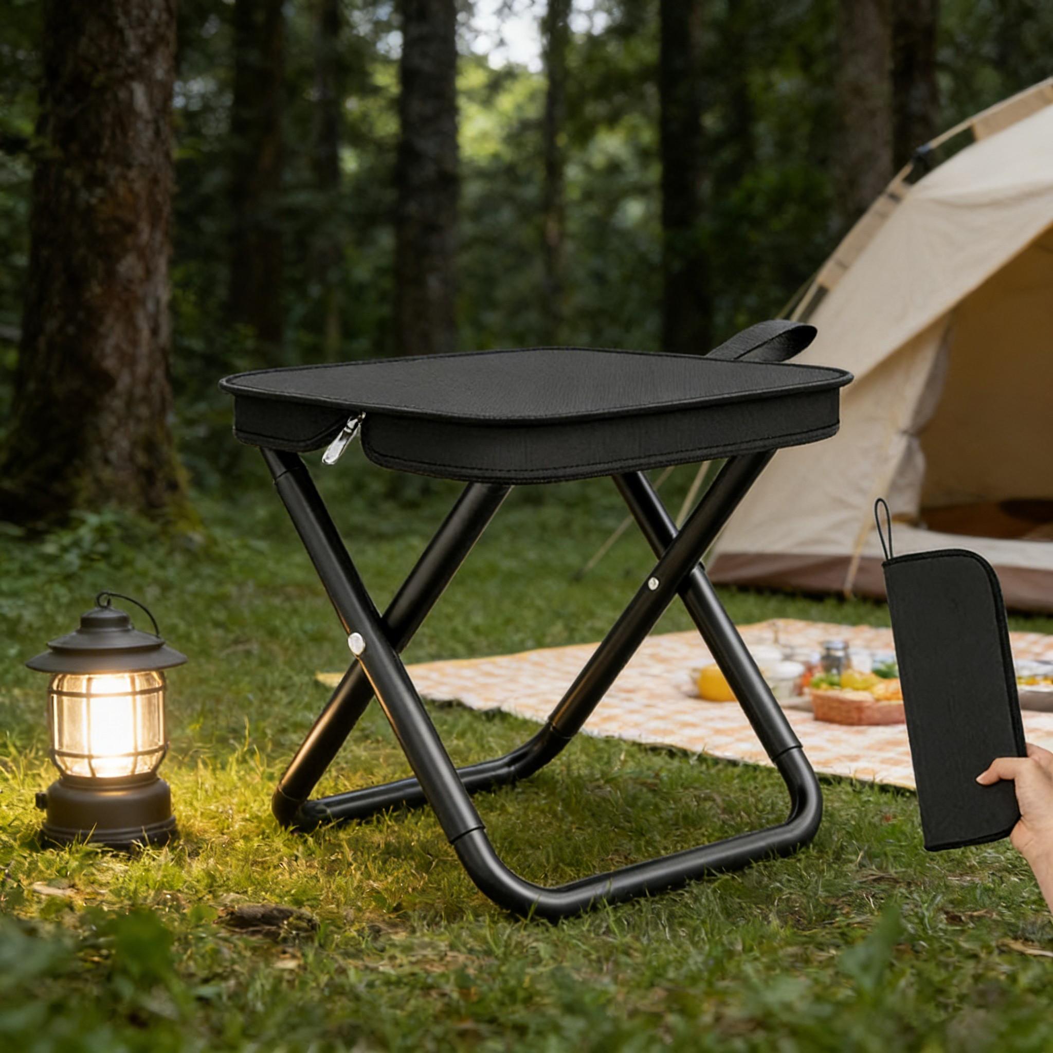 Portable Folding Bench, Ultra Compact and Lightweight, Ideal for Outdoor Travel, Camping, Fishing, and Concerts, Easy to Carry and Use