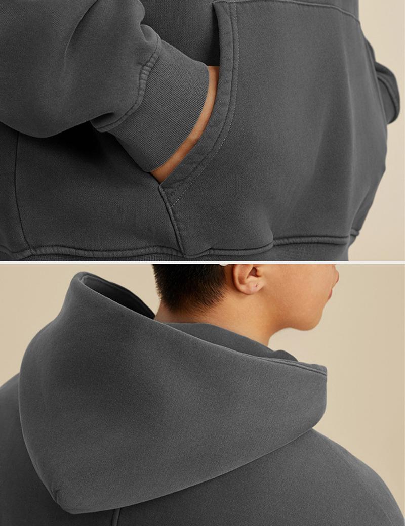 Hatant Human Ultimate Comfort Oversized Fleece Lined Sweatshirt - Unisex Casual Pullover for Men and Women - Long Sleeves, Super Soft, Warm, Acid Wash - Ideal for Lounging and Athletic Activities - Machine Washable