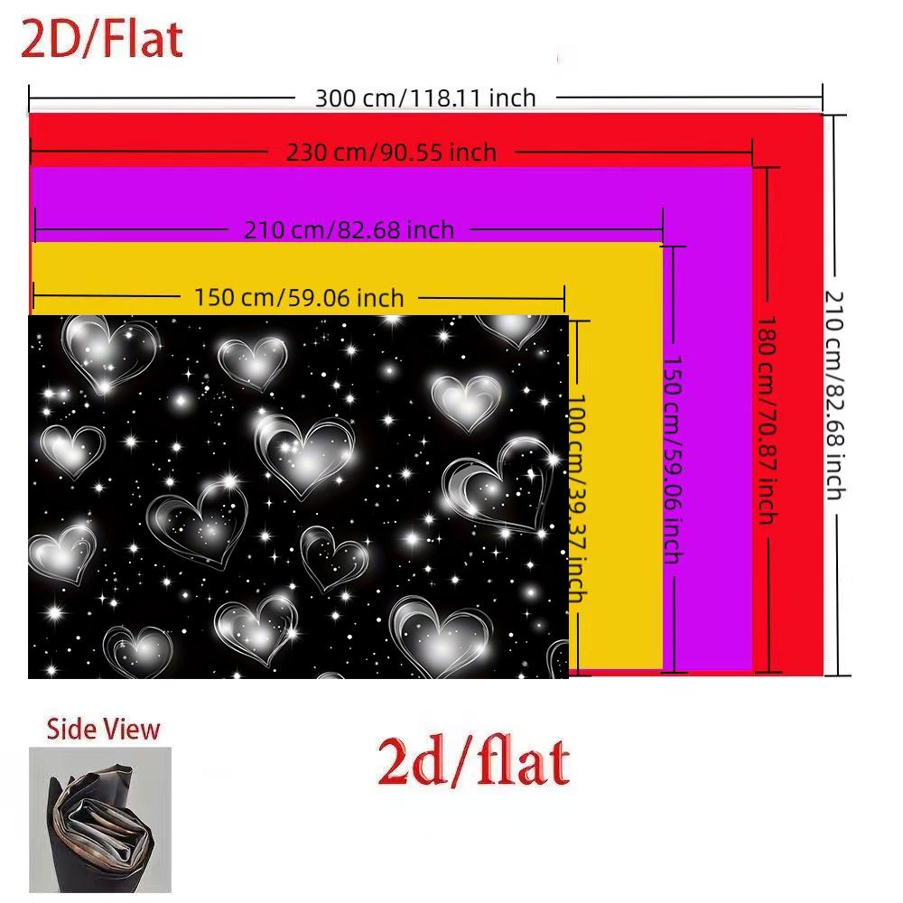 Extra-Large Wedding Background Cloth, Heart Pattern Party Decoration, Durable Polyester Fiber Banner for Valentine's Day & Birthday Photo Booths, Wedding Party Backdrop, Party Decorations Banners