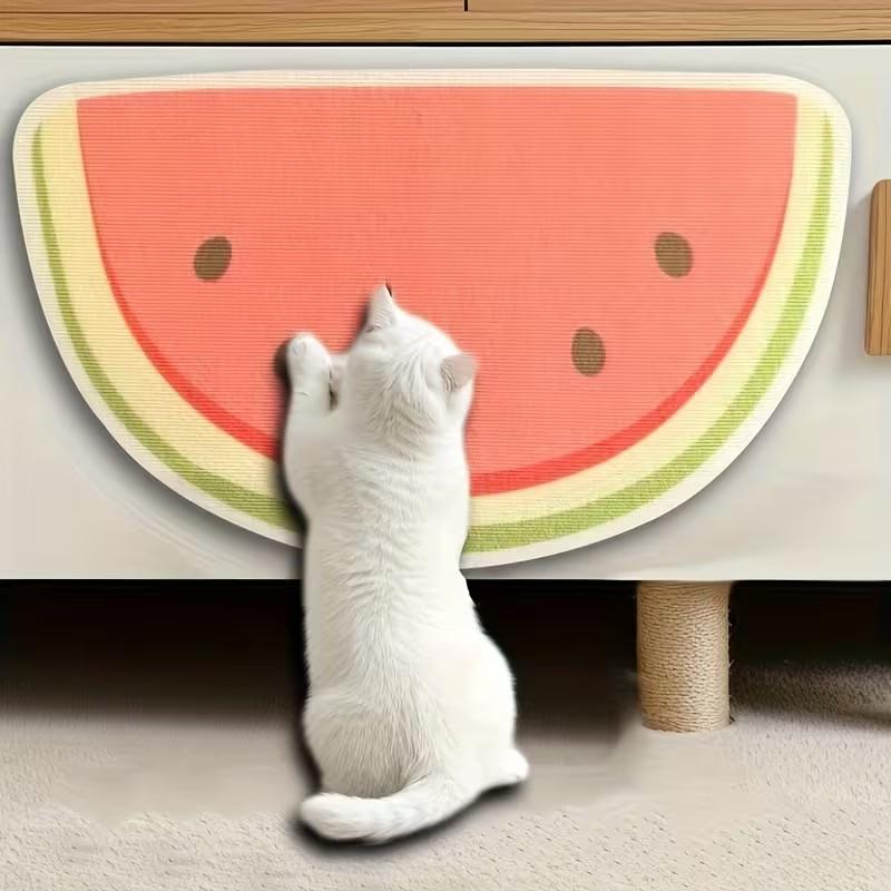 Self-Adhesive Cat Scratching Board, Polyester Material, Cute Cartoon Playful Design Climbing Pad, Furniture Wall Scratch Protector, Small Cat Claw Decoration