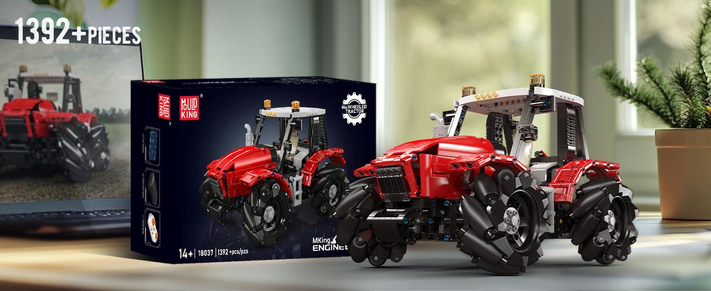 Mould King 18037 Tractor Model Building Blocks Kit with Remote Control ...