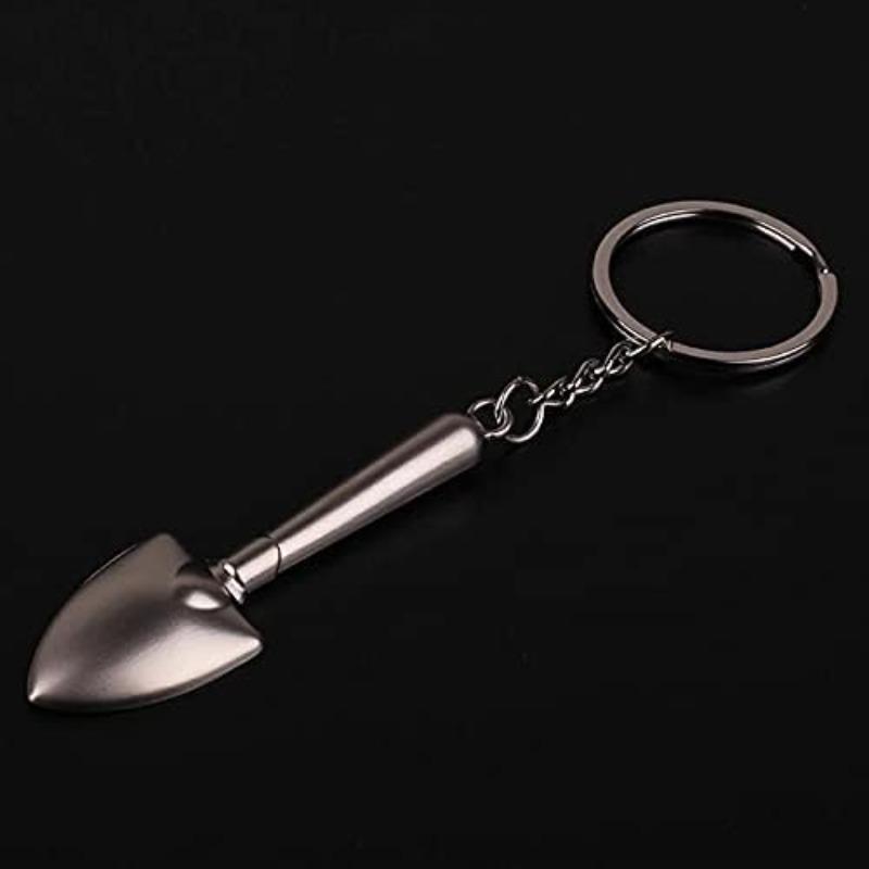 Mini Shovel Set with Keychain, Key Ring, Key Holder, Metal Tool, 3D Design, Perfect for Outdoor Use, Durable and Stylish Accessory