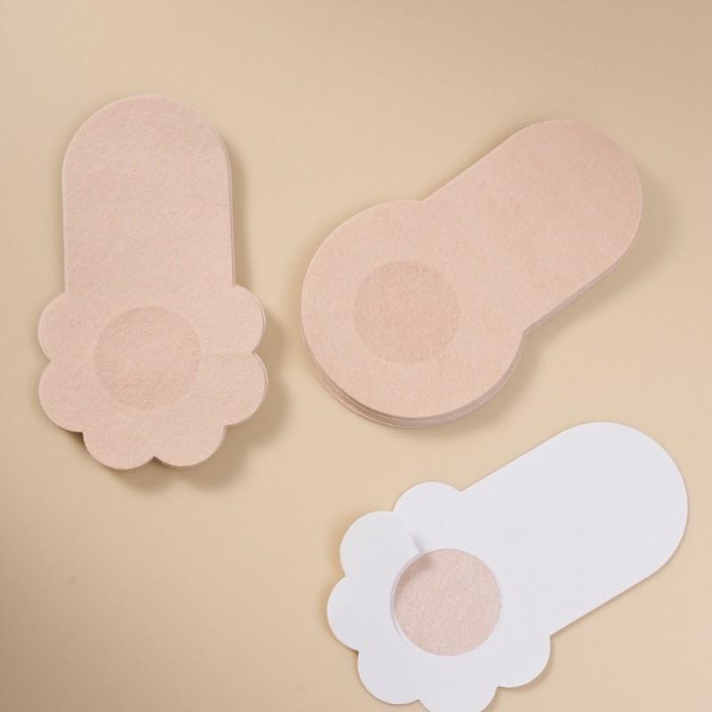 10-Pack 8cm Disposable Non-Woven Lift Bra Pads, Invisible Seamless Breathable Adhesive Tape, No Back Strap, Thin Design