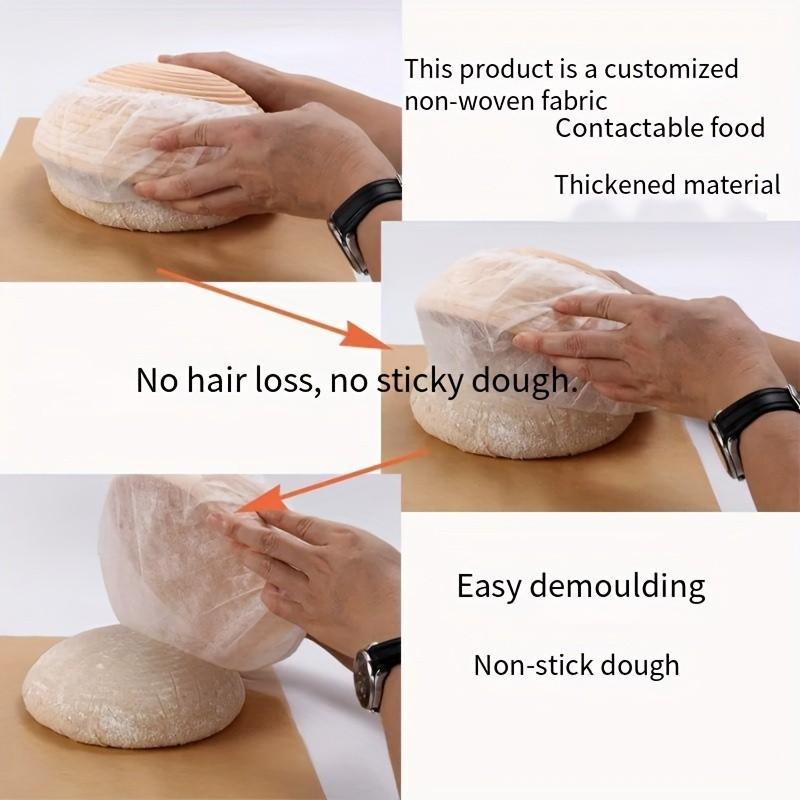 Bread Fermentation Cloth Set, Non-woven Material Moisturizing and Heat Retaining Non-stick Dough, Disposable Use Convenient, Clean and Fast, Suitable for Dough Baking. This product is a cloth set, does not include a fermentation basket