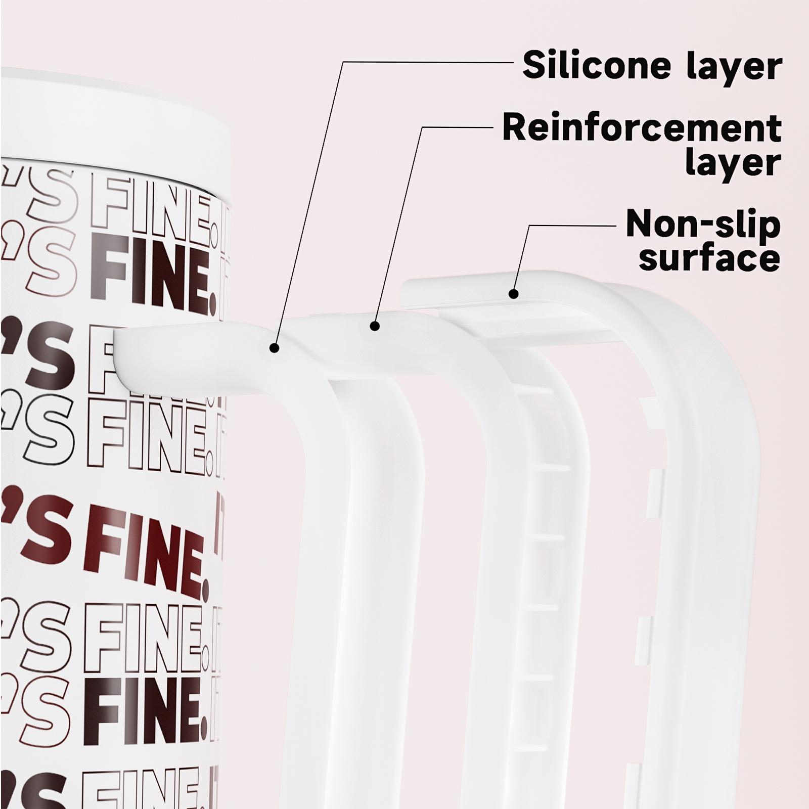 MEOKY Creator Collab 40oz Tumbler, Hot Water Mug,Stainless Steel Insulated Cup, Keeps Drinks Hot & Cold, Non-Slip Base, Car-Cup Fit, Holiday Gift