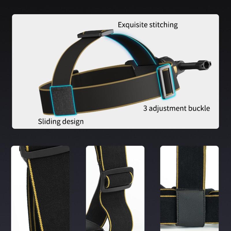 Adjustable Headwear Phone Camera Mount, First-Person View Shooting, Unboxing Camcorder Live Headband, Sports Camera Quick Release Headband
