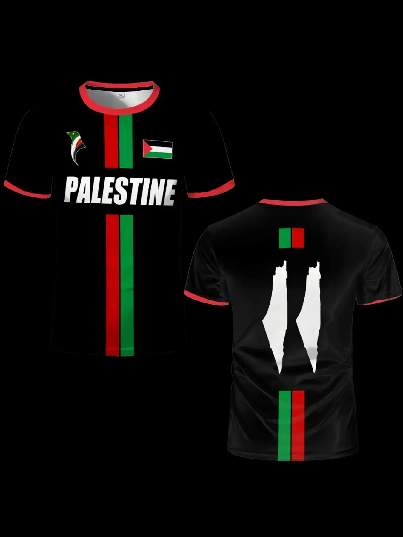 2026 Men's Palestine National Team Soccer Jersey, Short Sleeve Round Neck, Casual Sports Outdoor Wear, Sports Tops, Vintage Soccer Shirt, Perfect Gift, Multiple Colors Available