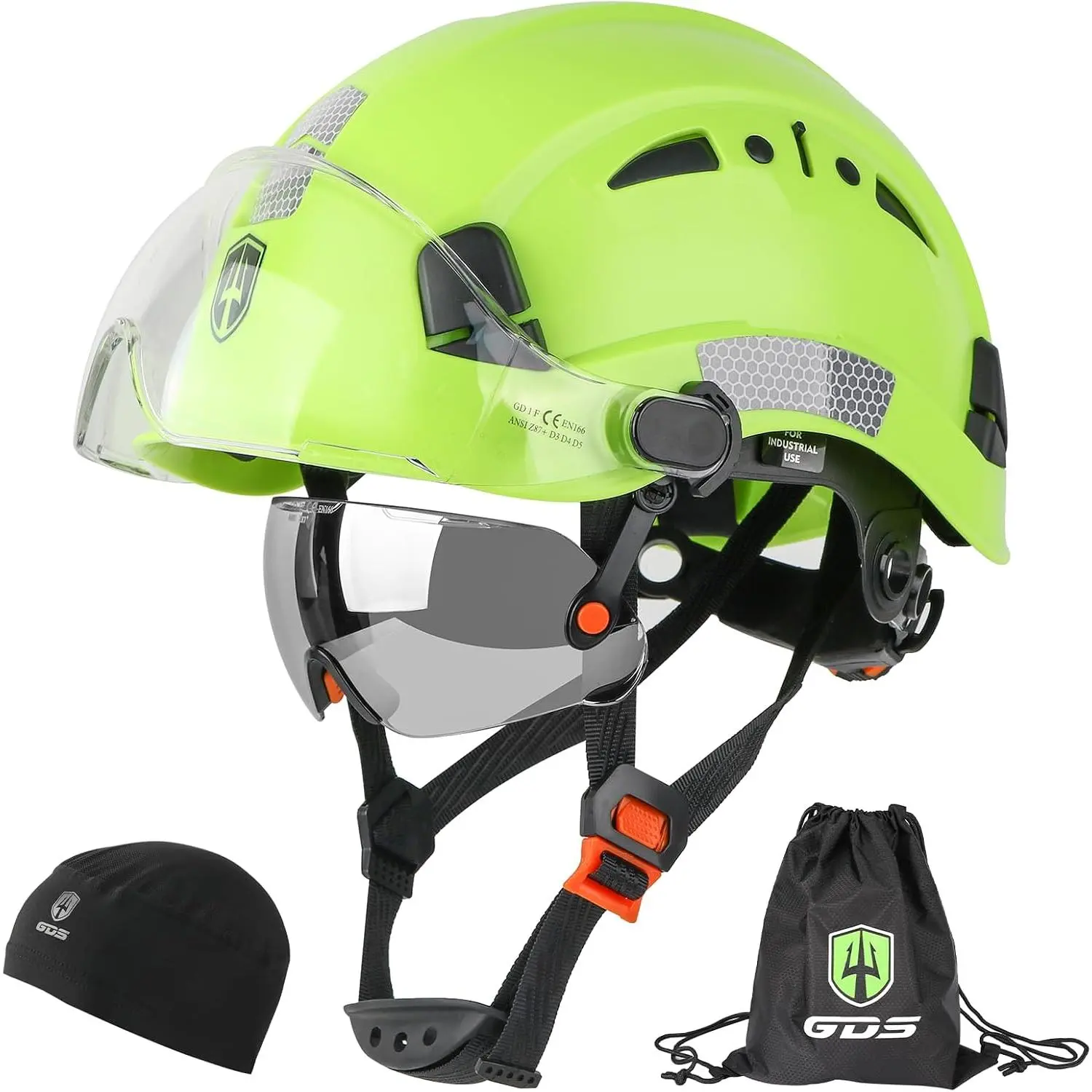 Green with Smoke built-in visor and Clear outside 
