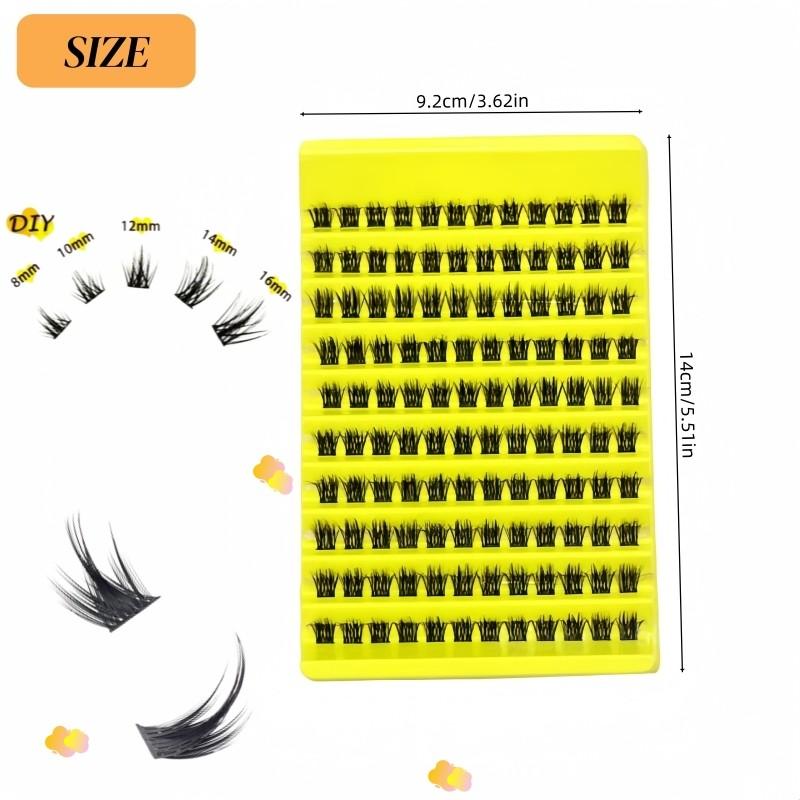 Natural Eyelash Clusters Mixed Lengths 8-16mm, Thin Soft Design, Suitable for DIY False Lashes, Enhance Eye Charm, Made in China