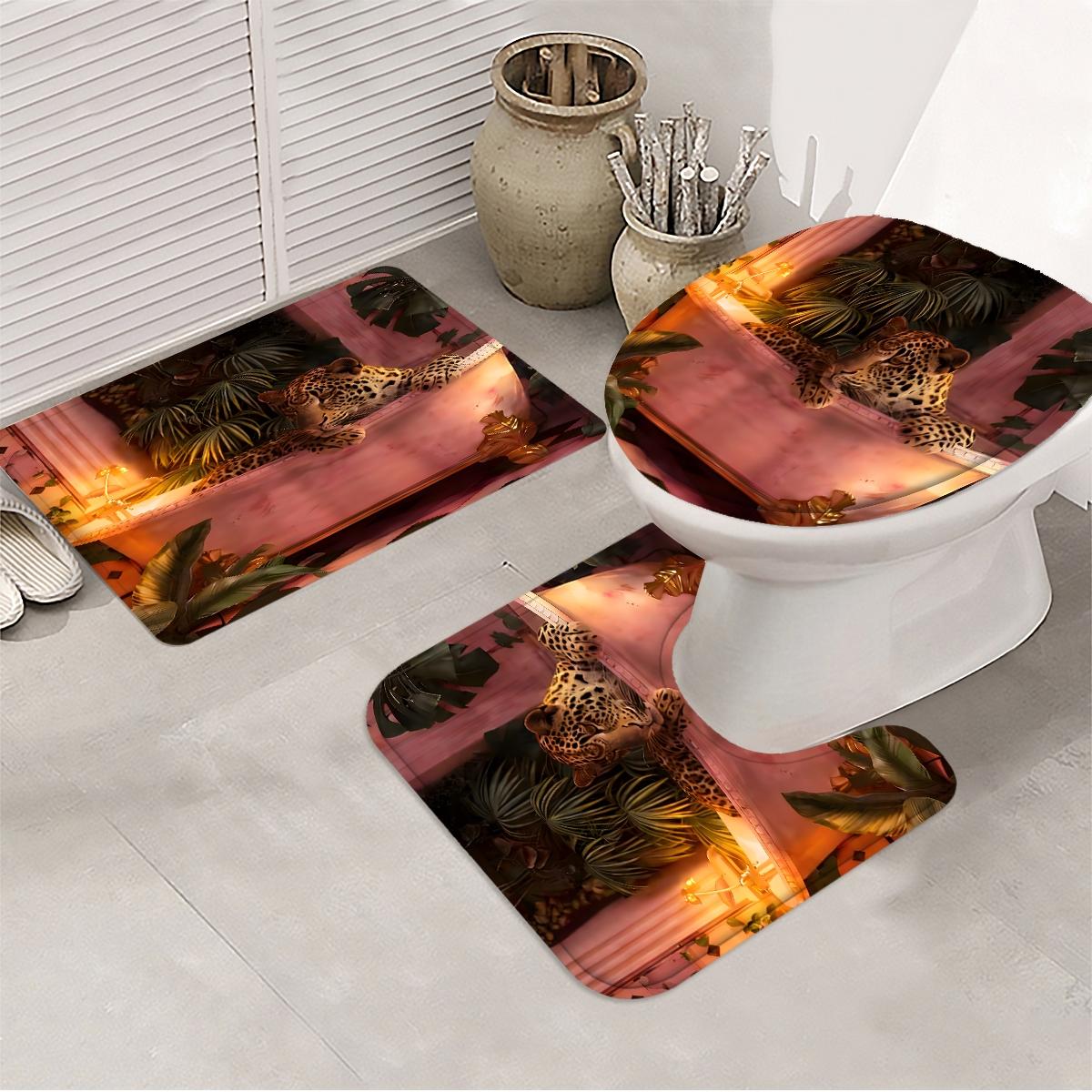 Sun & Moon Pattern Patchwork Shower Curtain Set, Colorful Bathroom Curtains with 12 Hooks, Ideal for Home Hotel Salon Dormitory, Bathroom Supplies