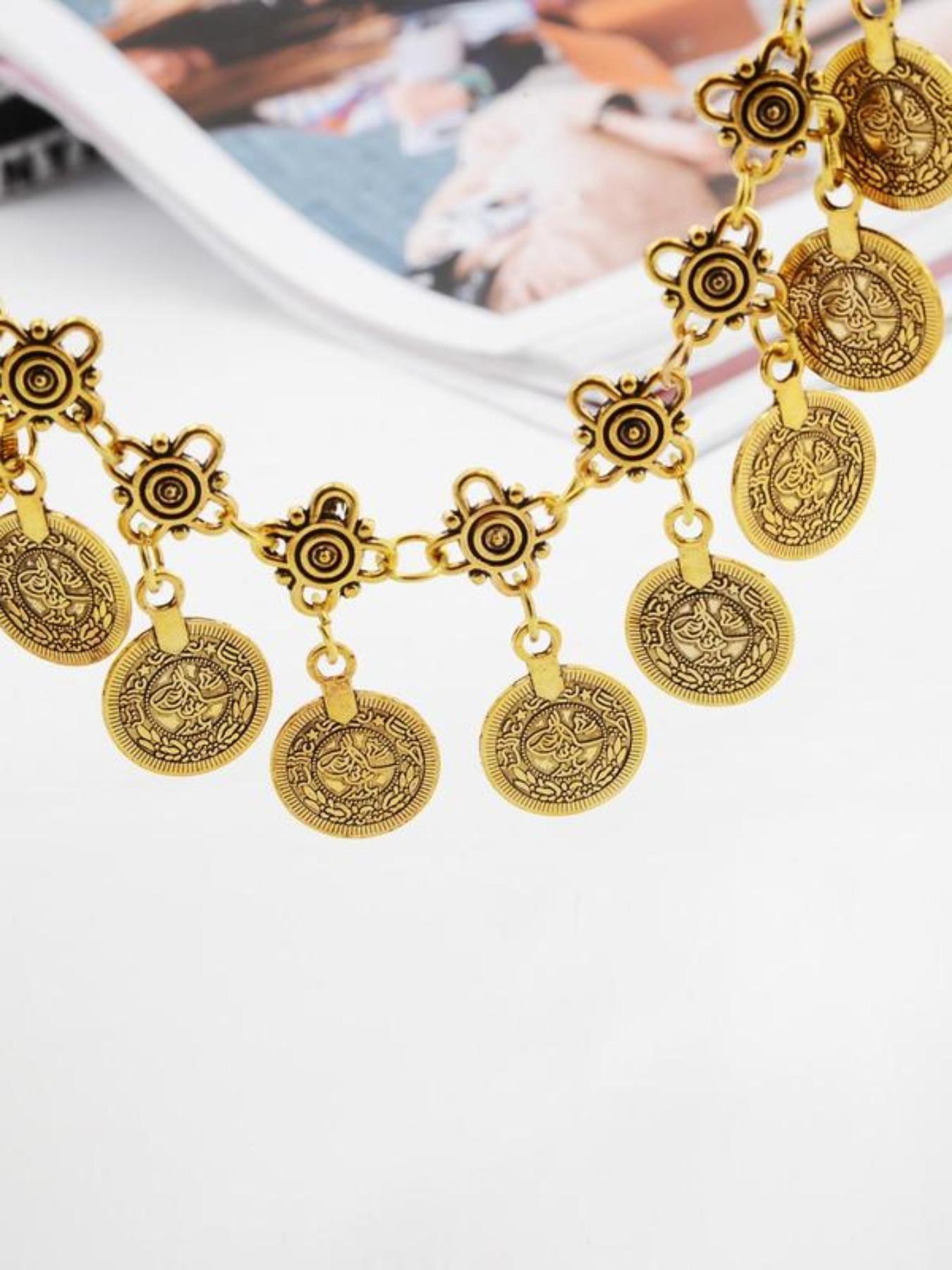 Boho Coin Tassel Anklet, Vintage Gypsy Style Foot Chain, Tribal Ethnic Design, Perfect for Weddings, Birthdays, Christmas, Beach Parties, Summer Jewelry, Wearable Jewelry