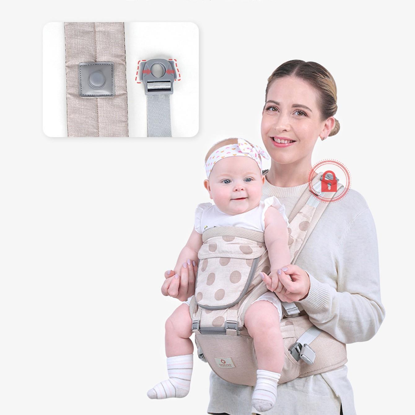 Baby Carrier Comfortable Newborn Backpack Ergonomic Infant Wrap Carrier Head Support 4-In-1 Convertible Baby Back Carrier Gift