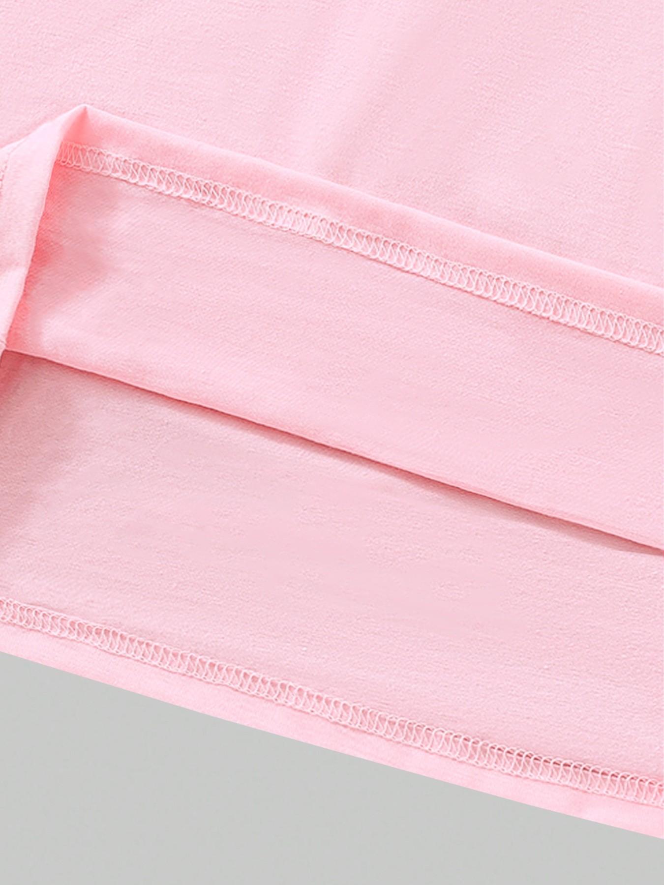 Girls' Sweet Cool Star Print Short Sleeve Bell Bottom Set, T-Shirt with Star Pattern, Casual Breathable Comfort