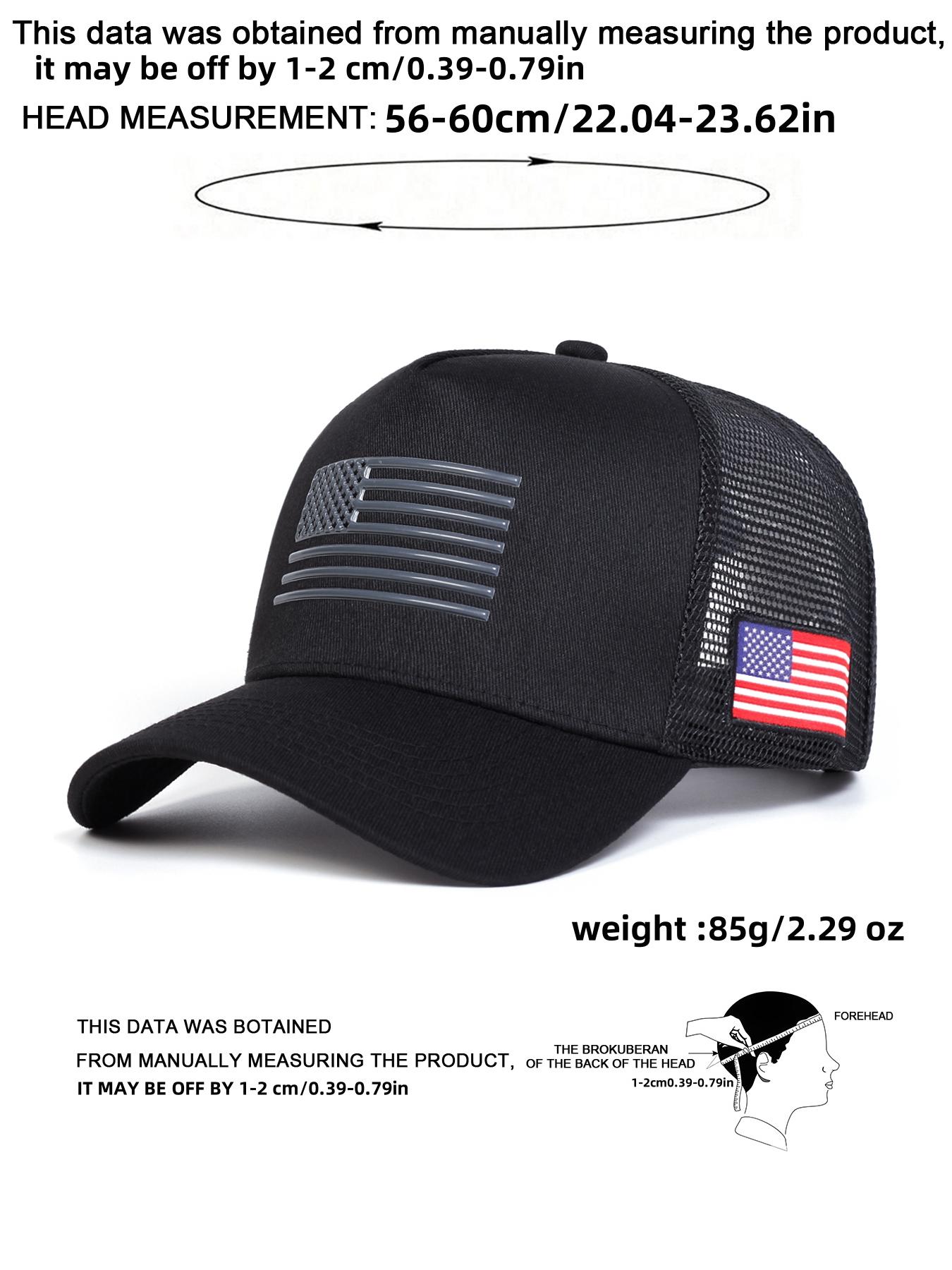 Unisex American Flag Baseball Cap, Breathable Cap, Adjustable Sun Protection Hat for Outdoor Travel Beach Vacation, Casual Fitted Woven Fabric Design
