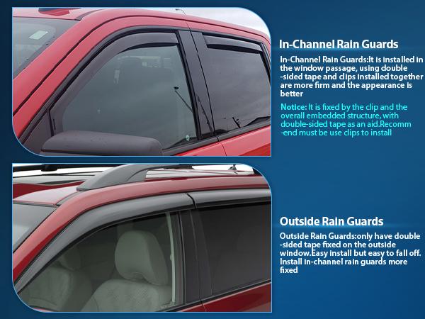 Nilight Vent Window Visors for Ford Fusion 2013 2014 2015 2016 2017 2018 2019 2020, in-Channel Rain Guards, Original Window Deflectors-4PCS Car Accessories Vehicle  dealsforyoudays