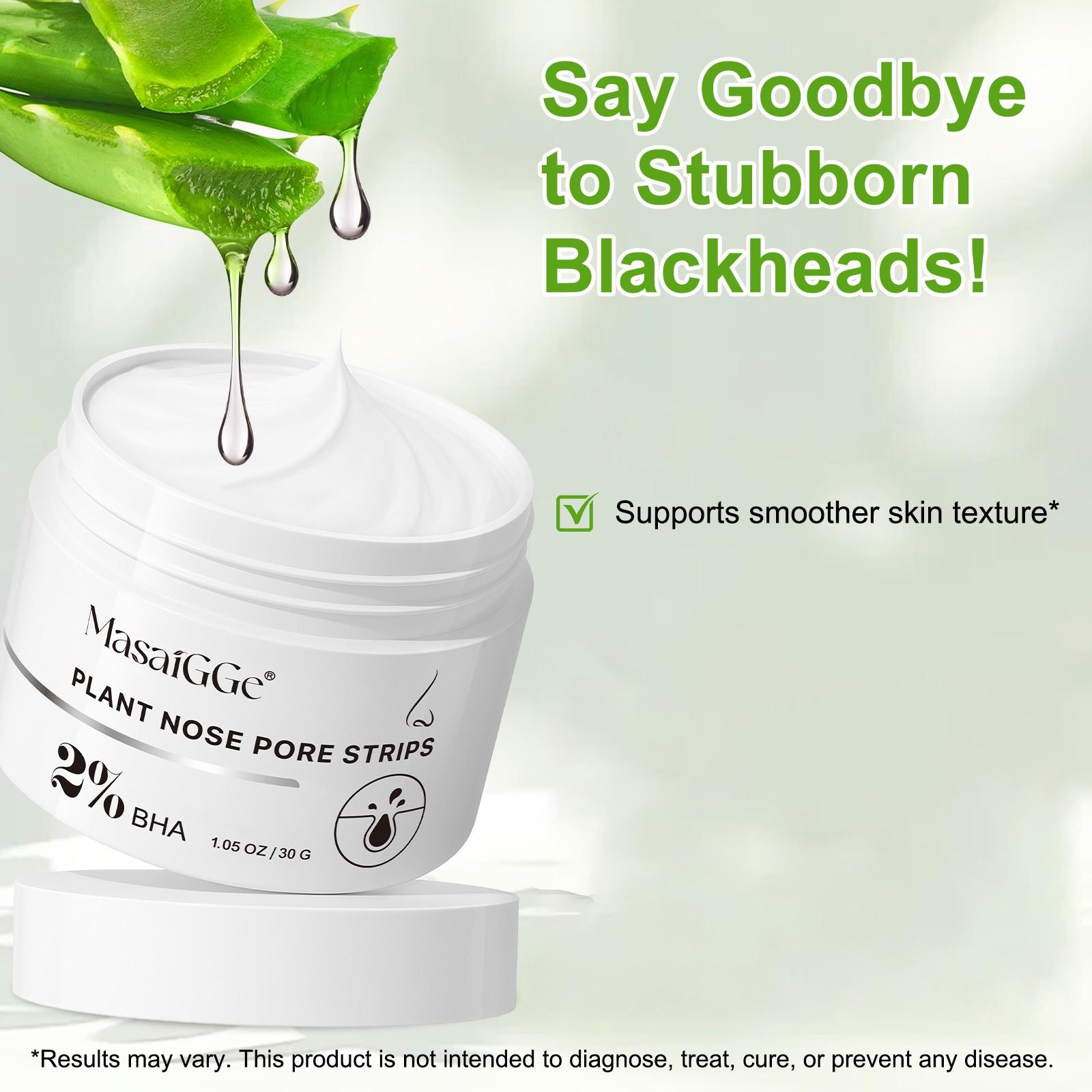 MasaiGGe Plant Nose Pore Strips,Nasal skin cleansing mask, deeply cleanses the skin, making the nose look cleaner. Suitable for all skin types.