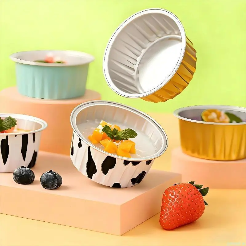 60Pcs 5oz Disposable Aluminum Foil Baking Cups Set - Smooth, Non-Stick Cupcake Liners, Eco-Friendly Oven Dessert Containers (No Lids) for Camping, Muffins, Pack Of 60, Kitchen, Bakeware, Cake Cup, Holiday, Versatile, Cup Shape polish kit