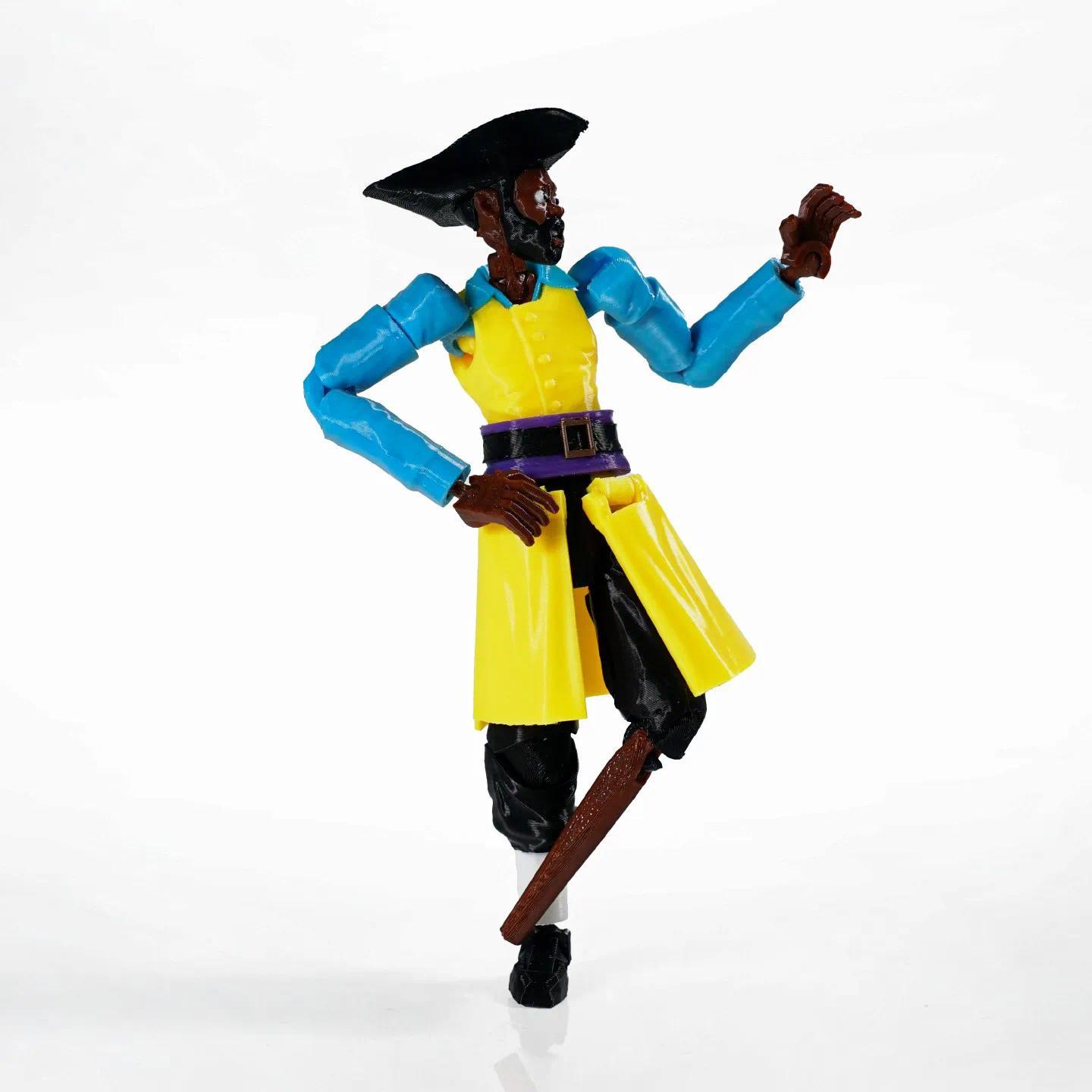 Super 3D 3D Printed Backrooms Pirate Clark Action Figure Backrooms Dummy13 T13 Multi-Jointed Action Figure Toys