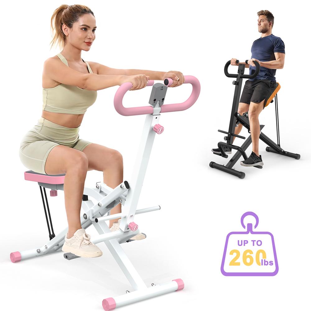 【KINMAC】260lbs Squat Machine Full-Body Exercise for Home - Assist Trainer for Glutes Workout Foldable with Resistance Bands, for Botty Glutes Butt Thighs, Ab Back/Leg Press Hip Thrust for Home Gym Fitness