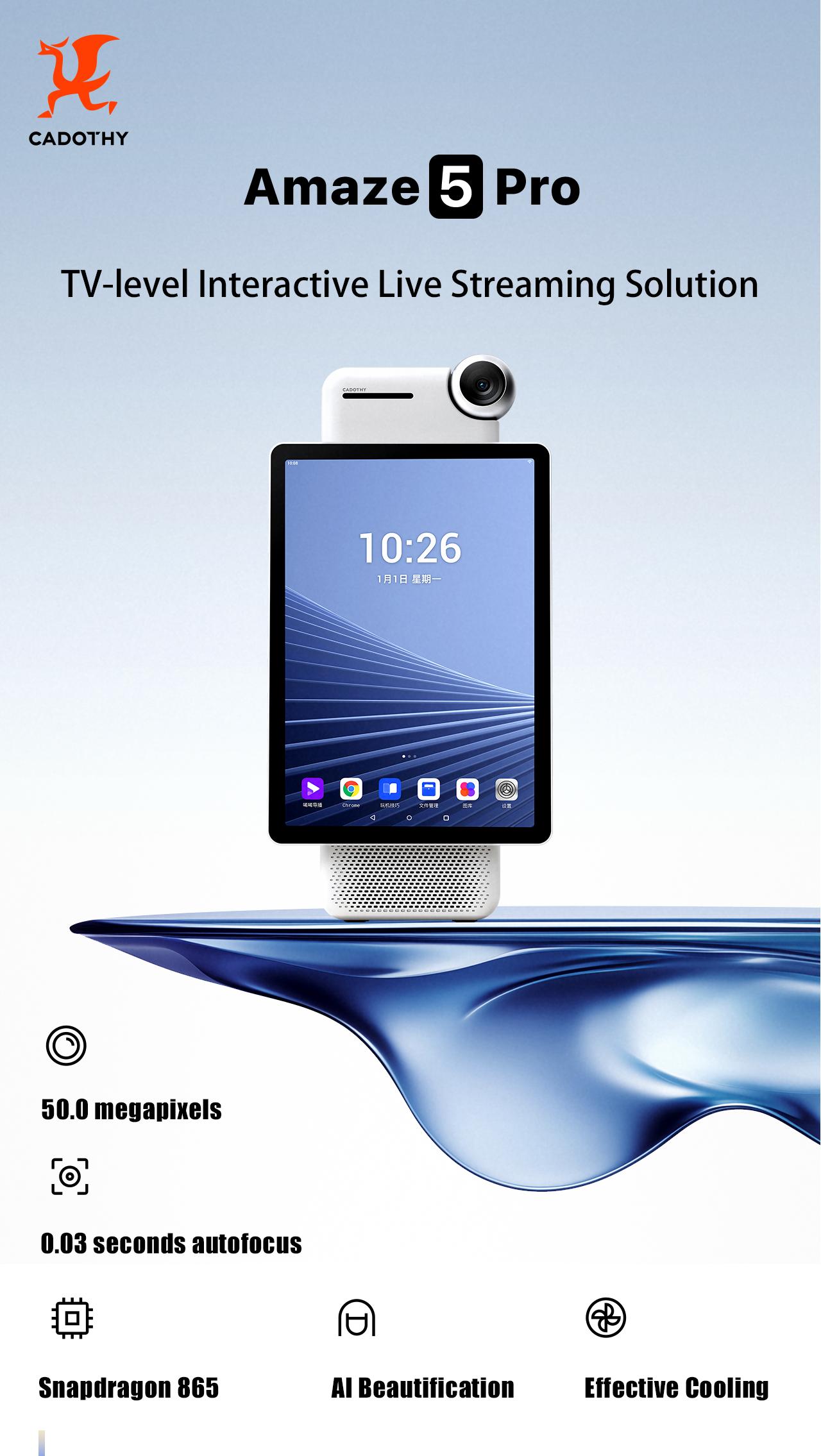 CADOTHY Amaze 5 Pro Live Streaming Device with Smart Director System for Professional TikTok  Live