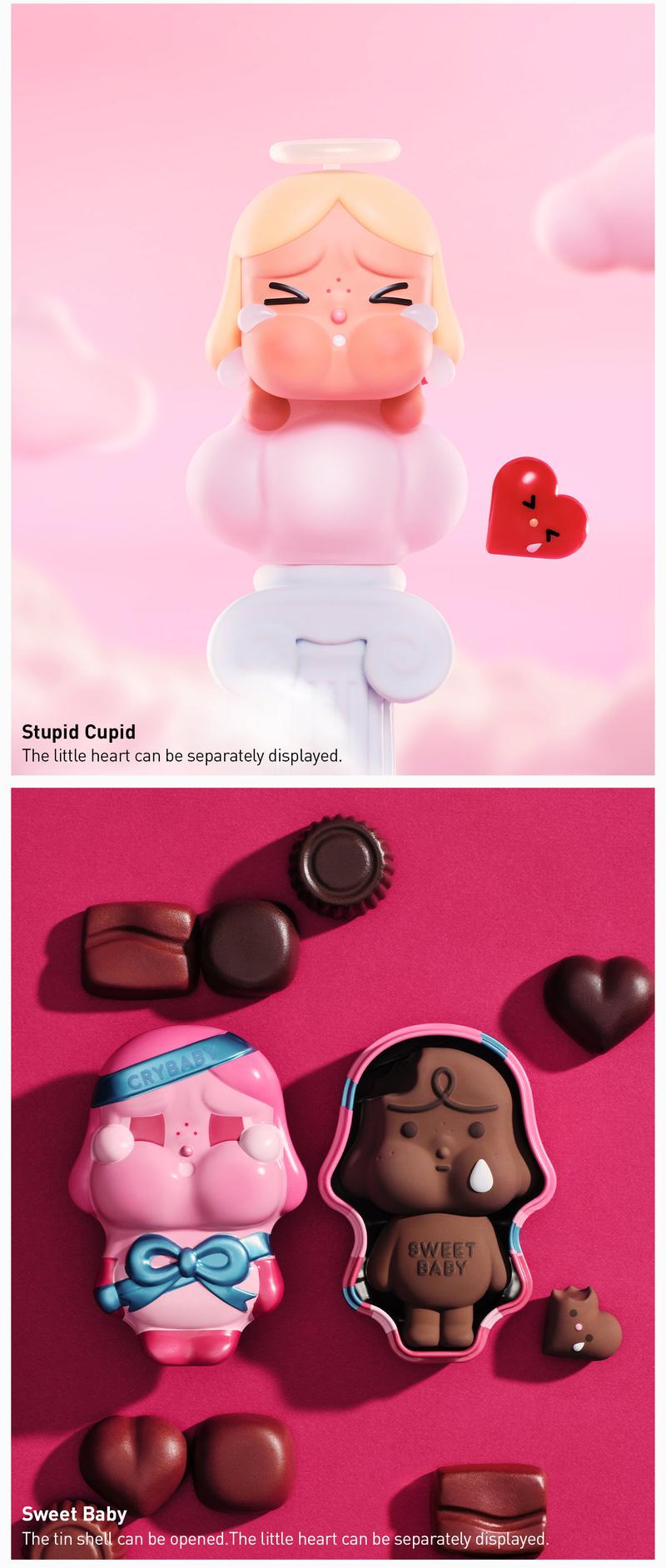 POP MART CRYBABY Crying For Love Series Figures Blind Box, Collectible Toys, Valentine’s Day Gifts
