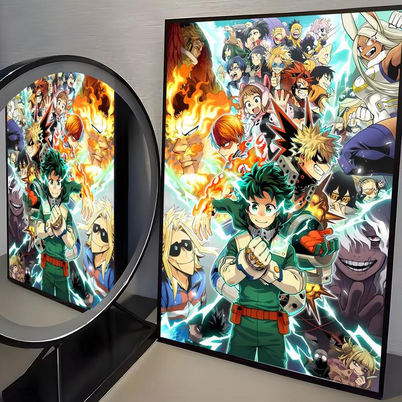 PIKPAKA Anime Midoriya Izuku My Hero Academia Cool Poster Self-Adhesive HD Wall Poster – Easy Stick & No-Residue Peel, Waterproof & Durable Art Print for Bedroom, Living Room, Dorm Decor, Perfect for Quick Makeovers and Aesthetic Room Transformation