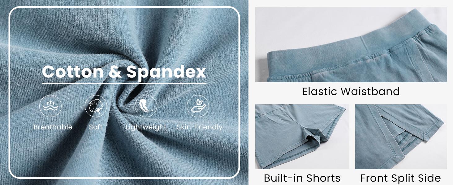 Molitree Women's High Waist Skorts Casual Split Hem Bodycon Skirt with Built-in Shorts Fitted Mini Skorts Molitree Women's High Waist Skorts Casual Split Hem Bodycon Skirt with Built-in Shorts Fitted Mini Skorts