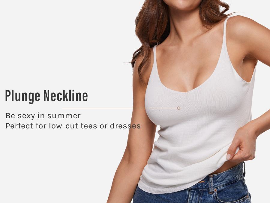 INLYRIC Women's Inbarely Triangle Bralette Plunge Unlined Seamless Bra No Underwire Sexy Comfortable Everyday SpringStatements