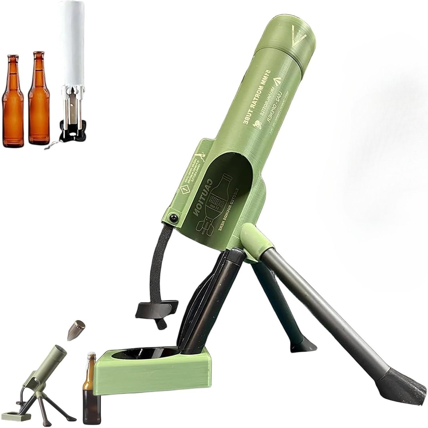 3D Printed Mortar Beer Bottle Opener, 330ML Mortar Bottle Opener, Fun Pop-Up Bottle Opener, Ideal for Home, Bar, Parties, Sports Events