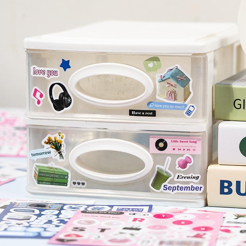 Square Art Stickers Book, 20 Sheets/book Vintage Style Designs Sticker, Creative Diy Decorative Sticker Scrapbook Materials for Notebook, Water Bottle, Scrapbook, Photo Album, Gift Wrapping Label, Handmade Crafts