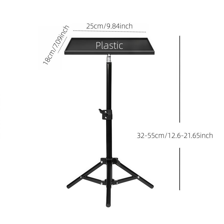 Adjustable Height Multifunctional Projector Stand with Tray, Foldable Design, Easy Storage, Suitable for Desktop or Floor Use