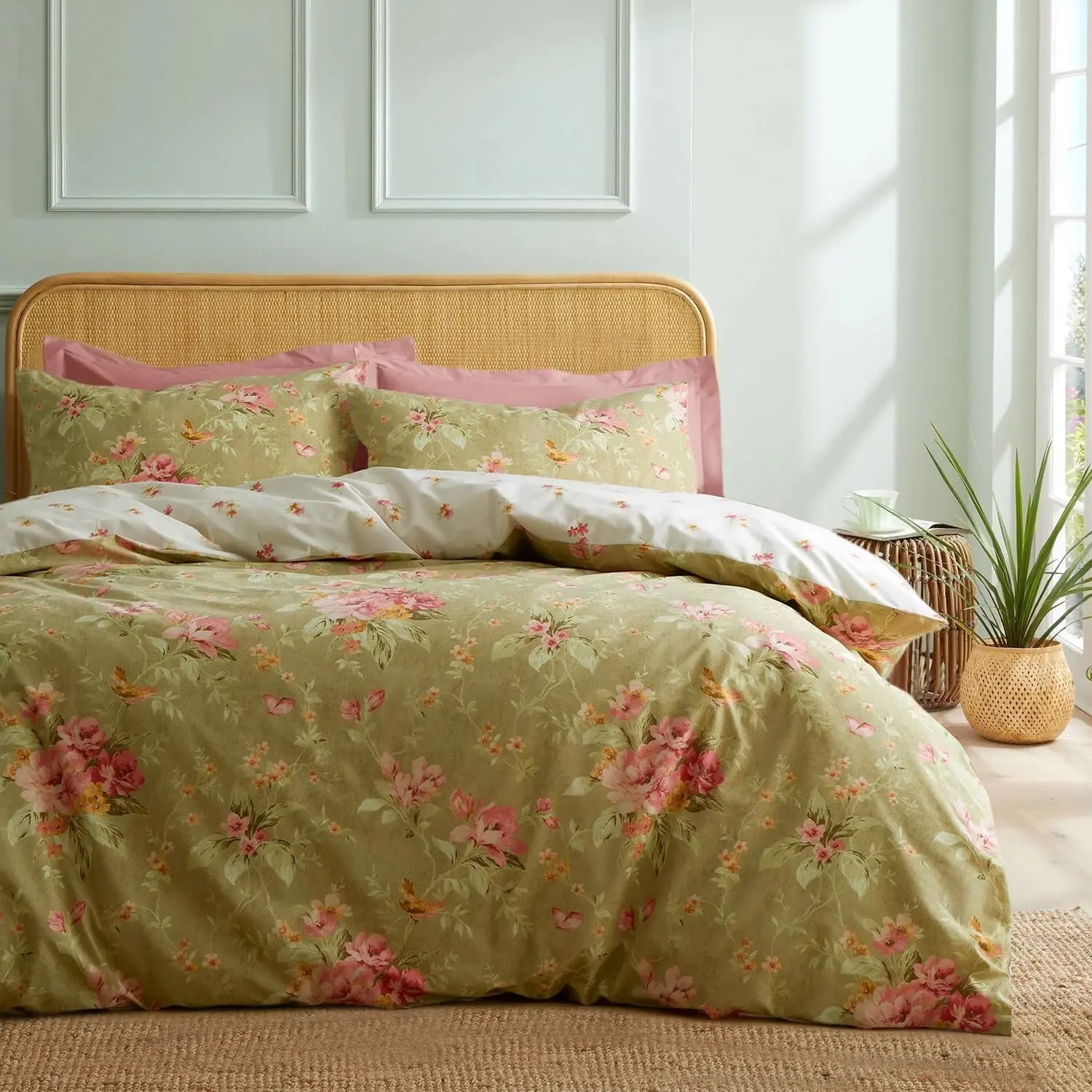 01-green Floral