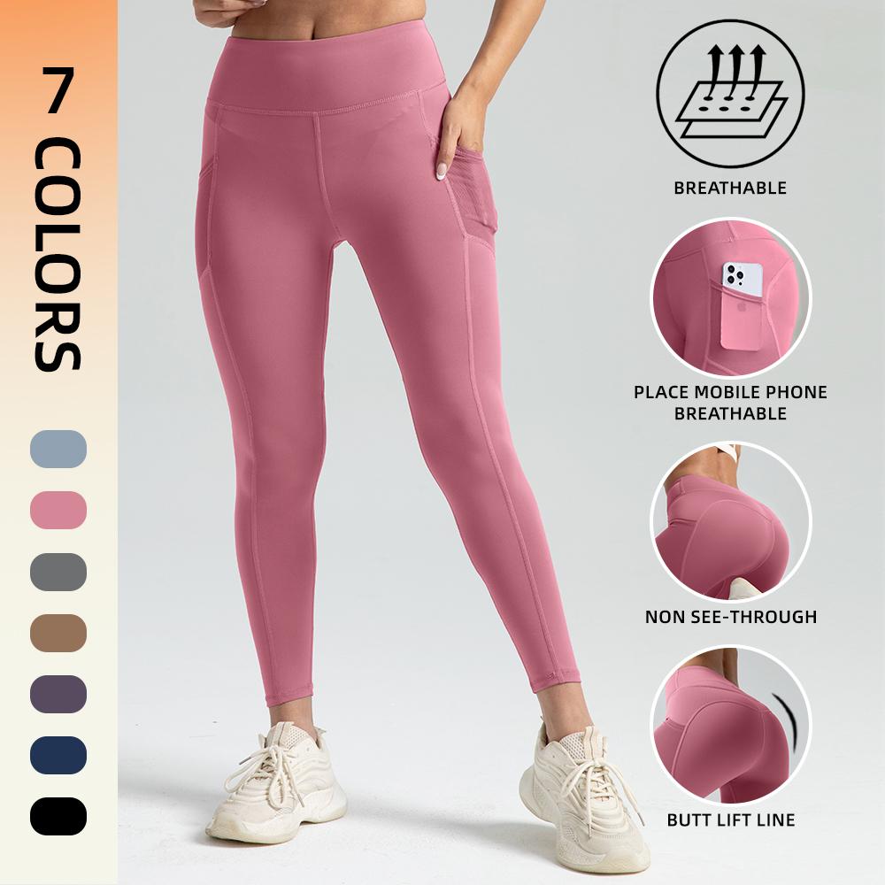 Women's High Waist Solid Side Pocket Shaping Training Leggings.,Air-Butter 3.0 Fabric,Tummy Control,High Stretch UltraSculpt Leggings,  Butt Lifting Yoga Legging,Spring Outfits 2025