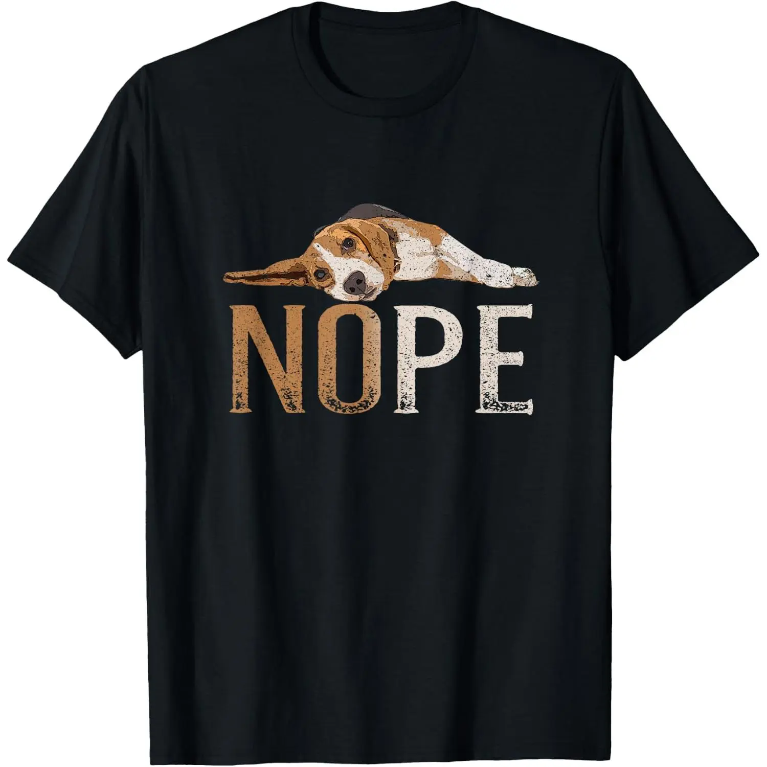 Nope Lazy Beagle Fun Dog Lover Vintage Cute Beagle Mom T-Shirt Small  car enthusiast men digital print letter graphic humor top