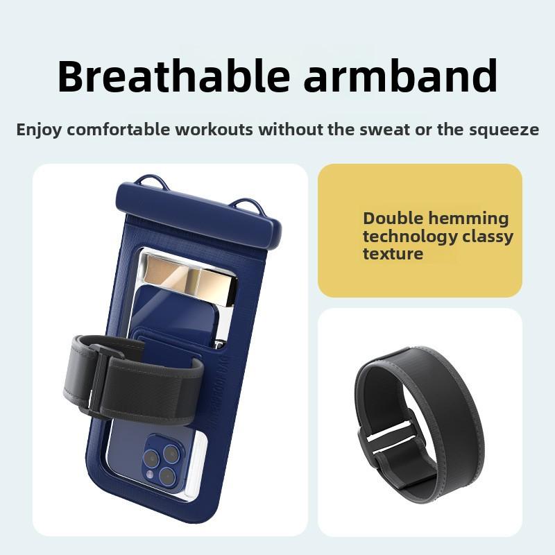 Arm strap mobile phone waterproof bag Touch screen mobile phone case Sports arm bag Large capacity outdoor waterproof bag