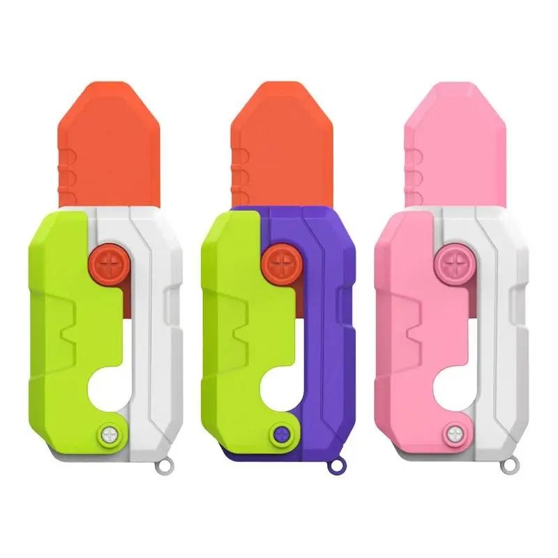 Mini Model Carrot Knife Toy, 3D Gravity Carrot Cube Jump Stress Relief, Unisex Toy, Friday Gift Idea