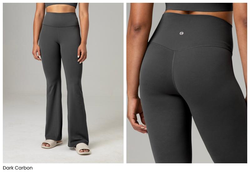 Colorfulkoala Women's Dreamlux High Waisted Flared Leggings Workout Yoga Pants 29.5" / 31.5" Inseam Sports Bottoms Ladies Sportswear