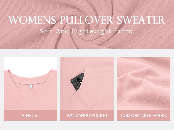 AUSELILY Women's Hoodless V-neck Sweatshirt With Kangaroo Pocket Fleece Longsleeve Oversized Casual Style Shirt AUSELILY Women's Hoodless V-neck Sweatshirt With Kangaroo Pocket Fleece Longsleeve Oversized Casual Style Shirt