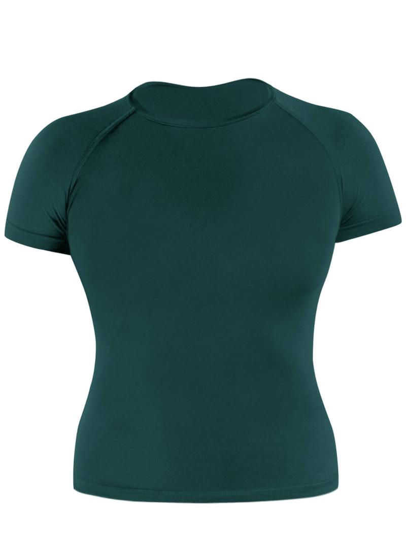 Seamless Workout Tank Top T-Shirts; Seamless Yoga Top for Outdoor Sports Casual Quick-Dry Fitness Top for Running High-Stretch Moisture-Wicking Seamless Tight-Fit Short-Sleeved Workout T-Shirt, Gym Performance Top, Gym Workout Wear