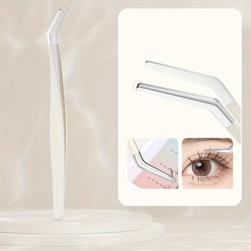 1pc Eyelash Applicator Tool DIY Lash Tweezers Curved Eyelash Tweezers For Easy Lashes Application And Removal