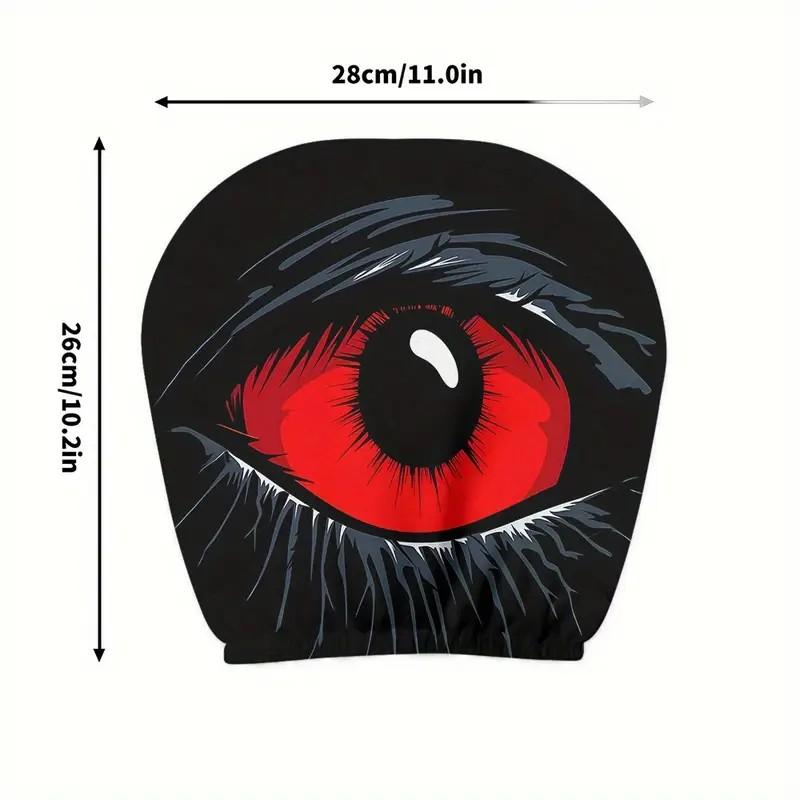 Set of 2 Evil Eye Car Headrest Covers, Boujee Car Accessories, Washable Easy Install, No Filler Material, Perfect Halloween Gift, Long Drive Fatigue Relief