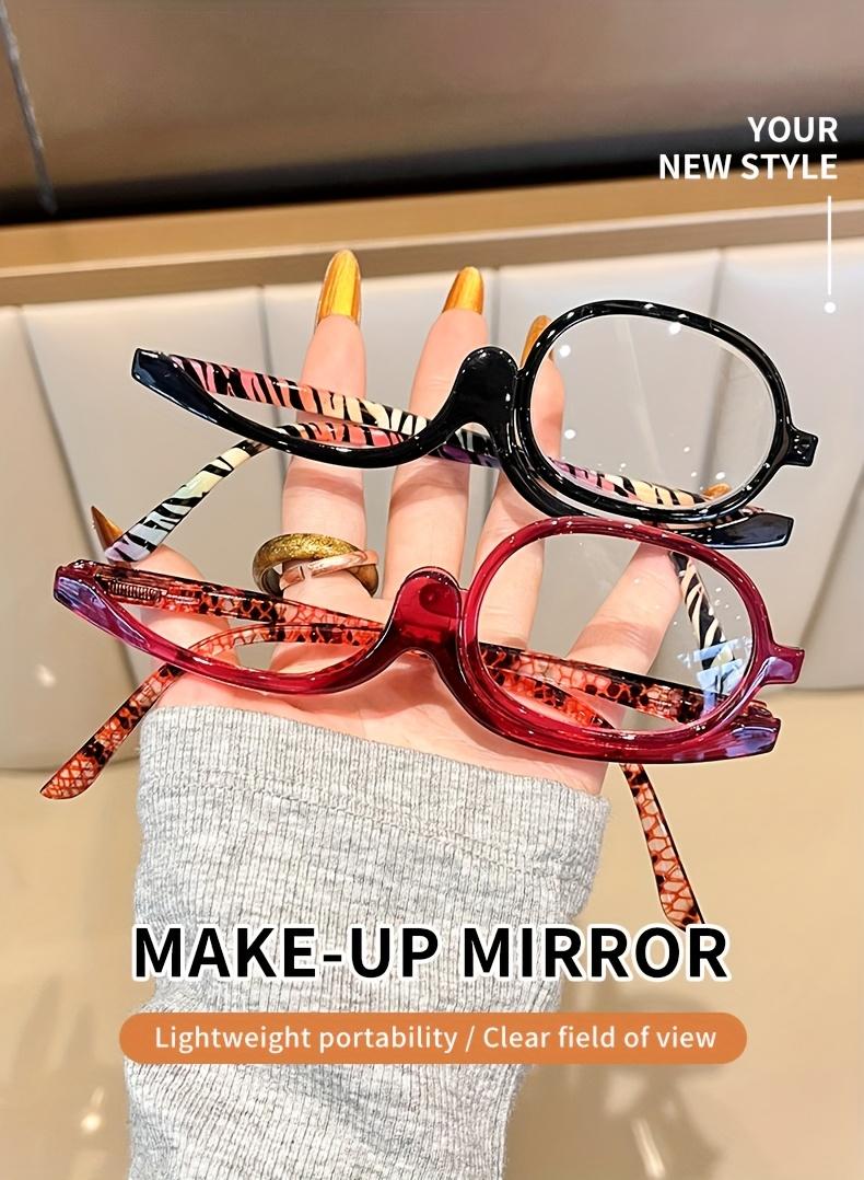 Colorful makeup reading glasses with multi-functional spring legs, super light and 180-degree rotatable reading glasses, with a free glasses cleaning cloth Multiple color combinations are available, High Quality Eyewear