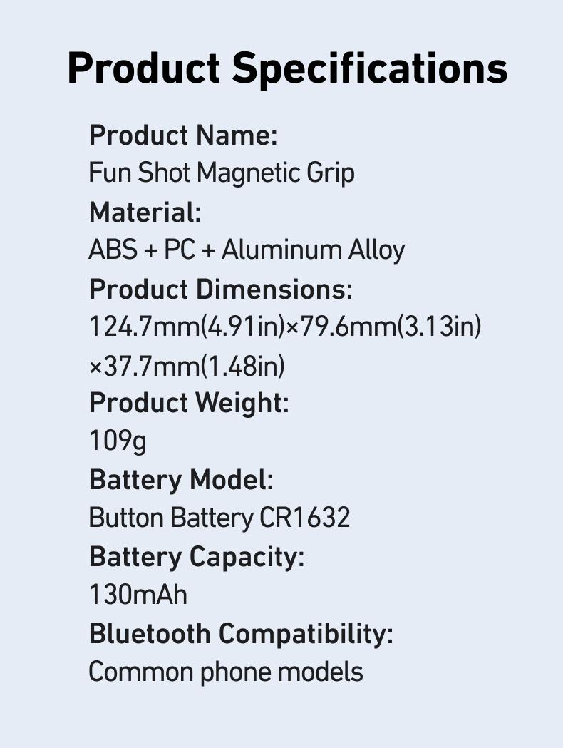 【TikTokShopBlackFriday】TELESIN Magnetic Phone Camera Grip with Wireless Shutter – DSLR-Style Handle for iPhone & Android, 1/4" Screw, Ergonomic Design, Perfect for Vlogging, Selfies, and Steady Shots, Compatible with iPhone 17 【TikTokShopBlackFriday】TELESIN Magnetic Phone Camera Grip with Wireless Shutter – DSLR-Style Handle for iPhone & Android, 1/4" Screw, Ergonomic Design, Perfect for Vlogging, Selfies, and Steady Shots, Compatible with iPhone 17