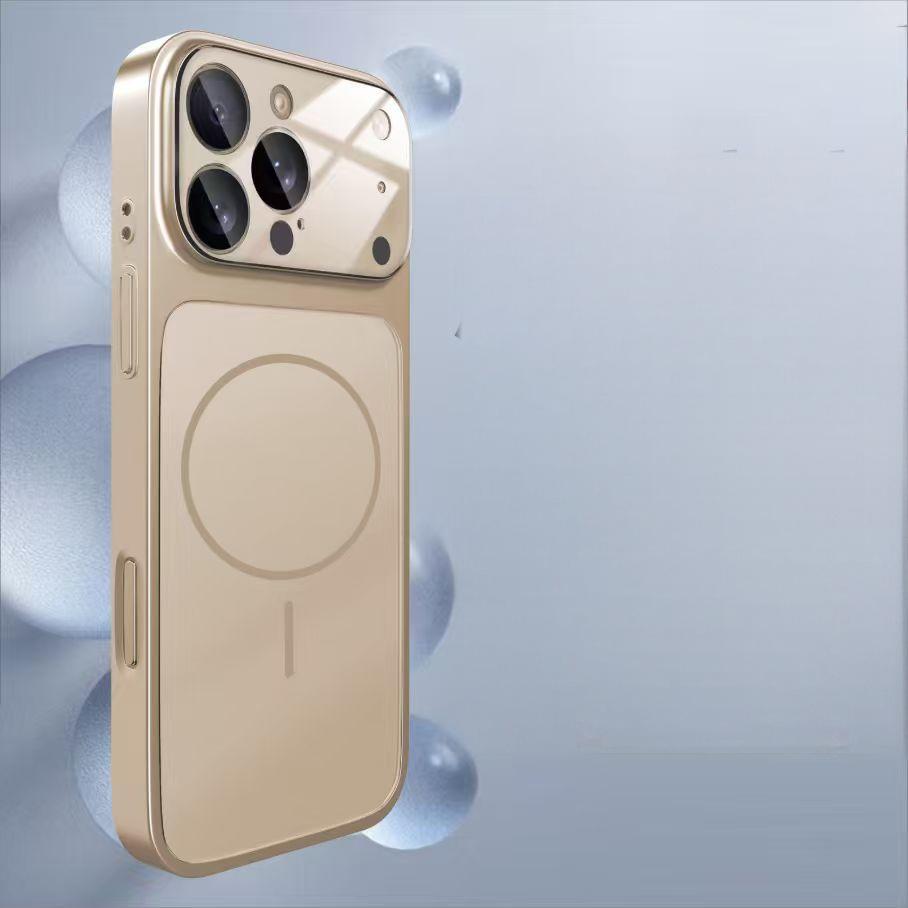 2026 New Large View Window Matte Corning Glass Magnetic Phone Case for iPhone 17 Pro Max 17 Pro 16 Pro Max 16 Pro 15 Pro 14 13, Shockproof Anti-Drop Full Body Protective Cover