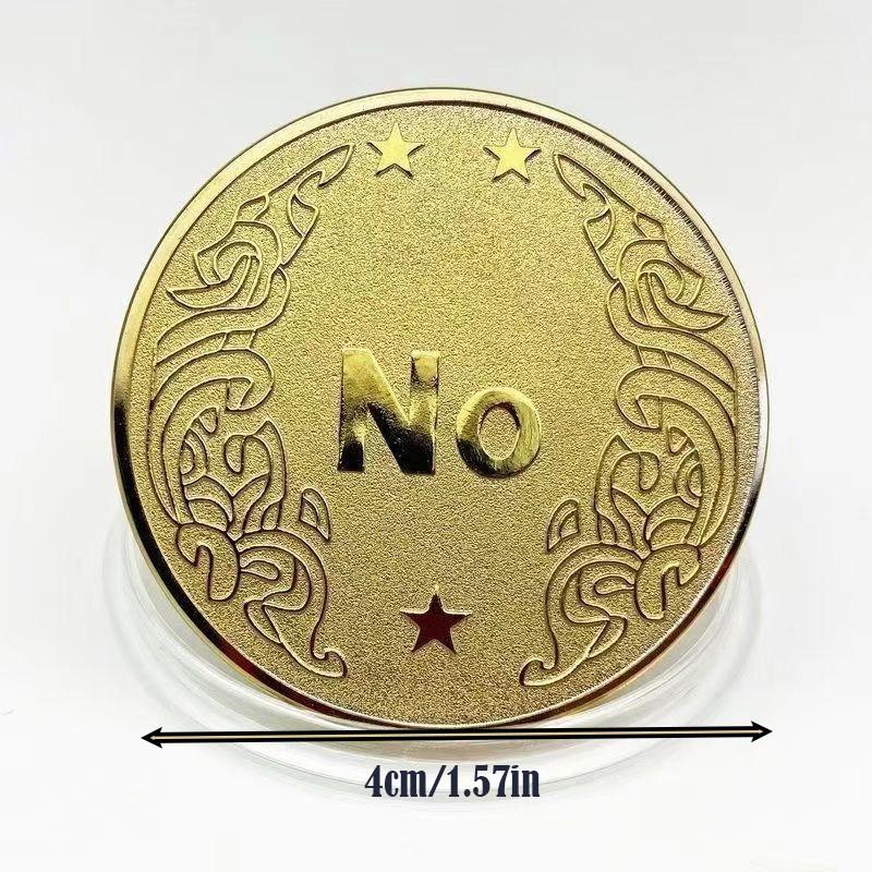 2 New Yes or No Decision Coins, Alloy Material, Lucky Wish Coin, Creative Gift Memorial Coin, Unique High-End Gift