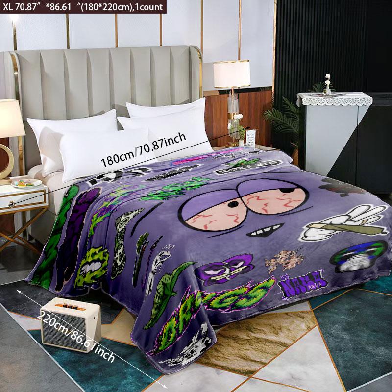 South Park Towelie Flannel Blanket, Soft Blankets, Soft Warm Cozy Throw for Sofa Bedroom Travel Camping Office Nap, Gift Idea