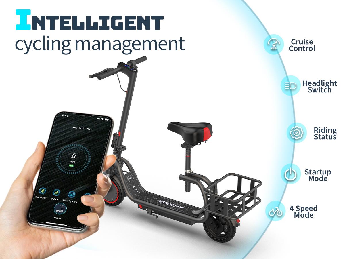 350W Folding Electric Bike for Adults, Maximum Speed 19MPH,Range 16/28 Miles, LED Lights,UL 2272 Certified